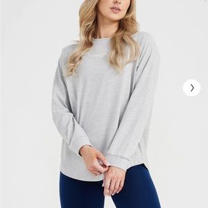 Oner Active GRAPHIC OVERSIZED LONG SLEEVE TEE silver marl